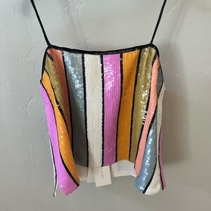Colorful Sequin Striped Women's Harmoni top